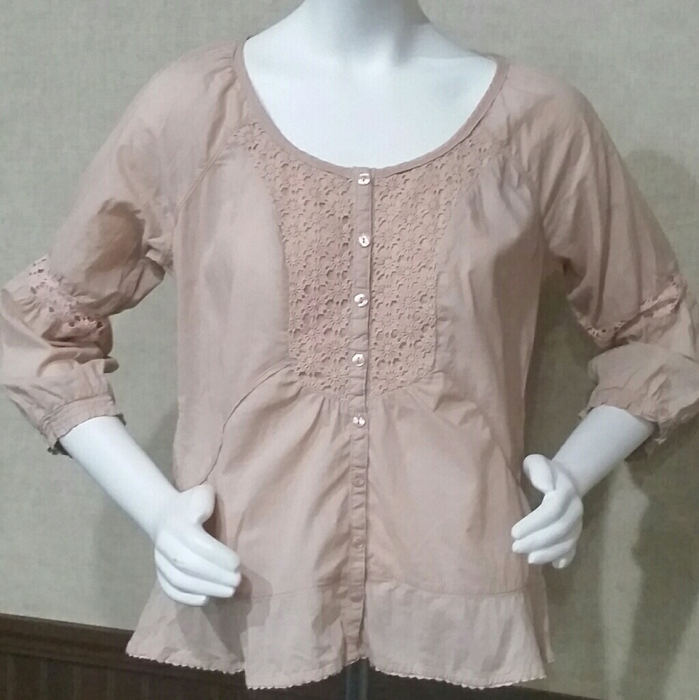 Tan Pheasant Top by Art and Soul Size L